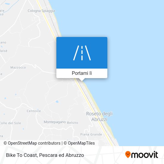 Mappa Bike To Coast