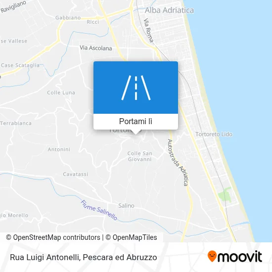 Mappa Rua Luigi Antonelli