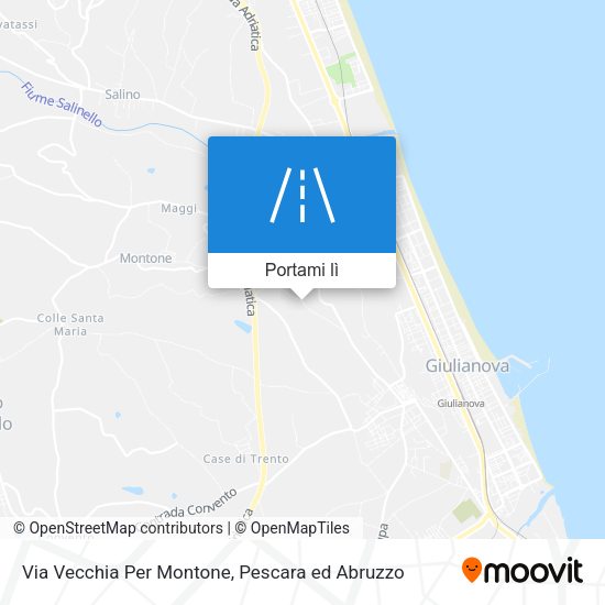 Mappa Via Vecchia Per Montone