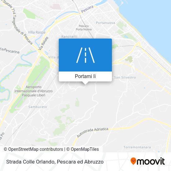 Mappa Strada Colle Orlando