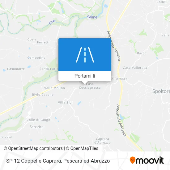 Mappa SP 12 Cappelle Caprara