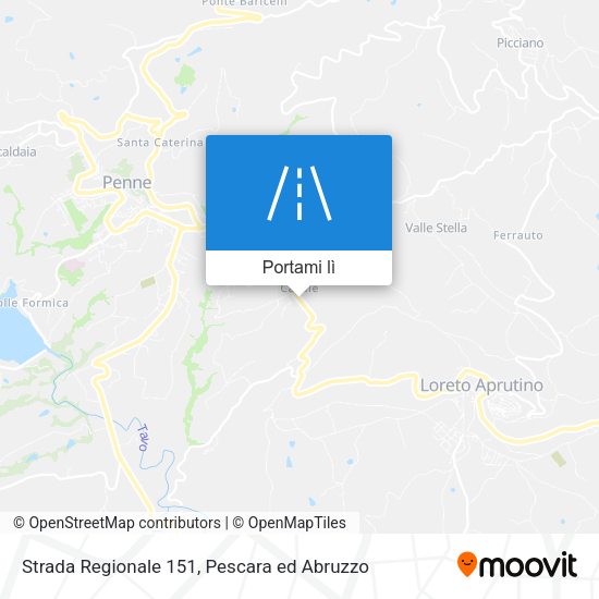 Mappa Strada Regionale 151