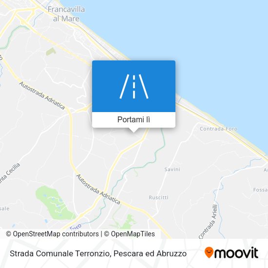 Mappa Strada Comunale Terronzio