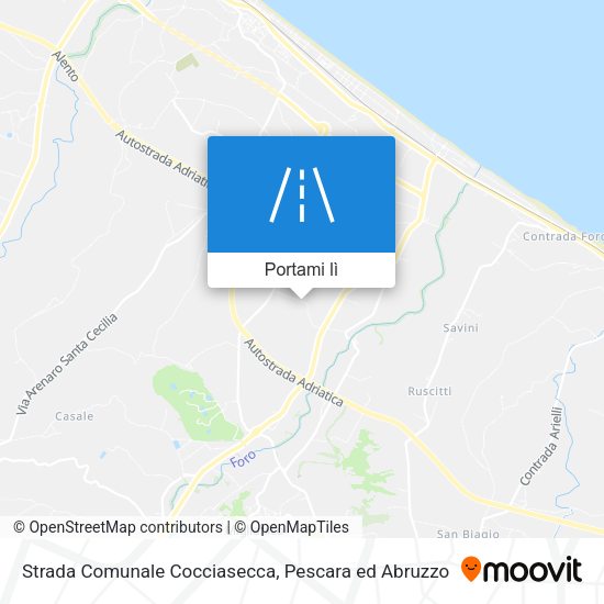 Mappa Strada Comunale Cocciasecca