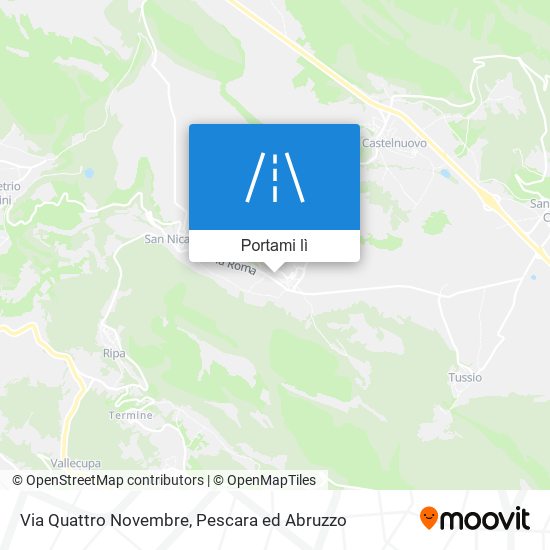 Mappa Via Quattro Novembre