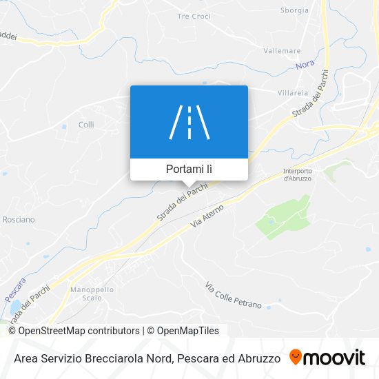 Mappa Area Servizio Brecciarola Nord