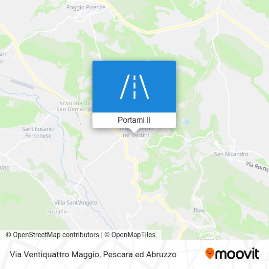 Mappa Via Ventiquattro Maggio
