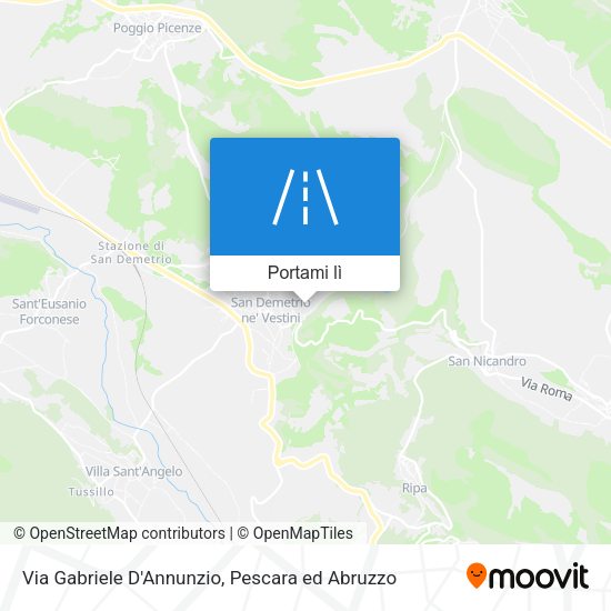 Mappa Via Gabriele D'Annunzio