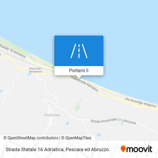Mappa Strada Statale 16 Adriatica