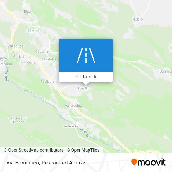 Mappa Via Bominaco