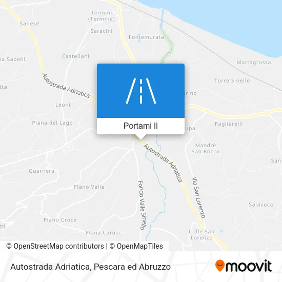Mappa Autostrada Adriatica