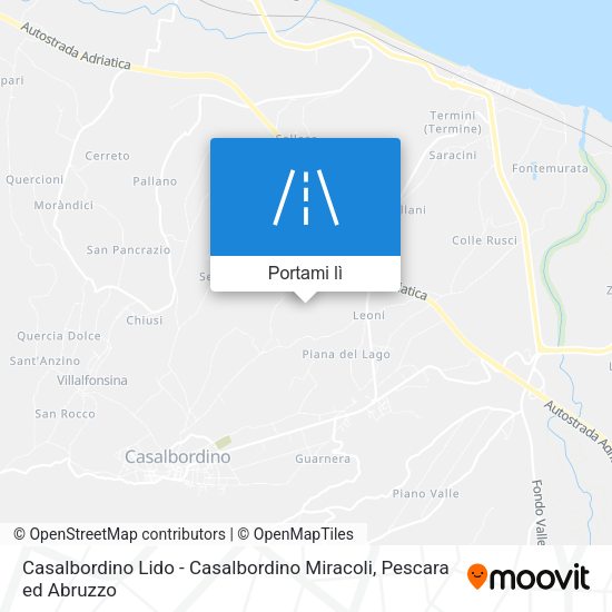 Mappa Casalbordino Lido - Casalbordino Miracoli