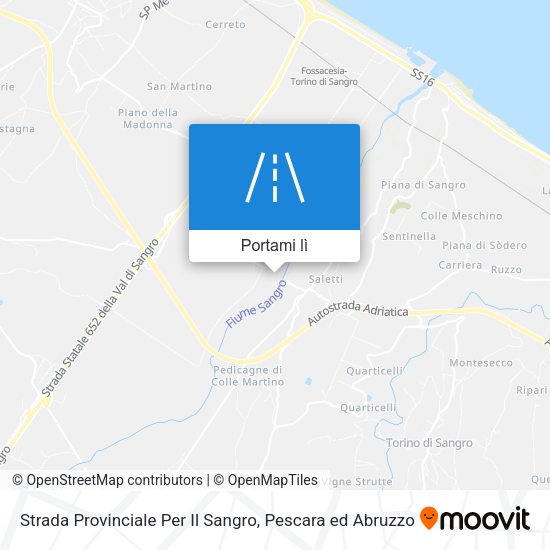 Mappa Strada Provinciale Per Il Sangro