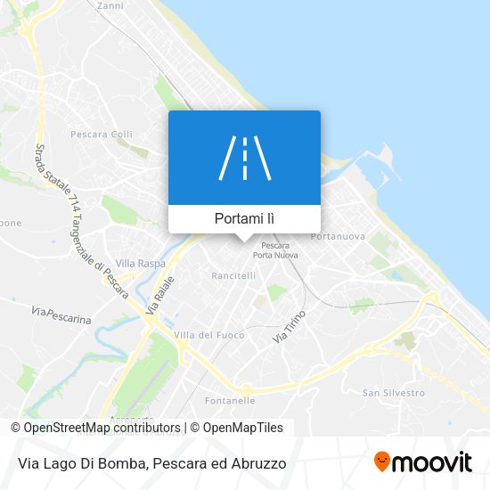 Mappa Via Lago Di Bomba