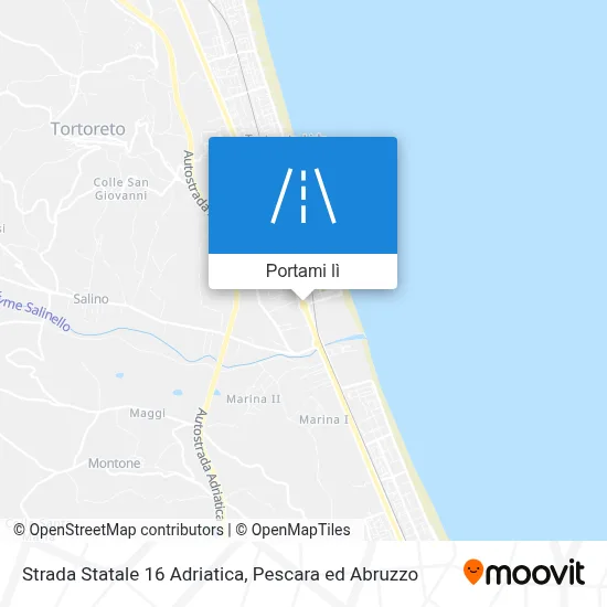 Mappa Strada Statale 16 Adriatica
