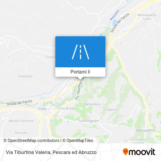 Mappa Via Tiburtina Valeria