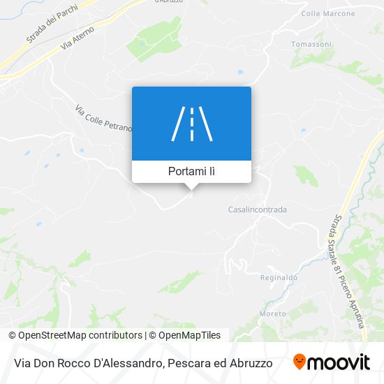 Mappa Via Don Rocco D'Alessandro