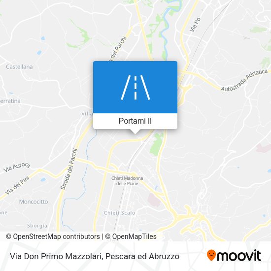 Mappa Via Don Primo Mazzolari