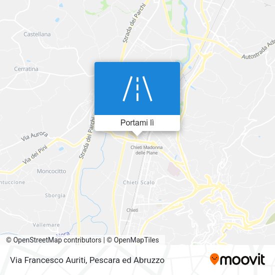 Mappa Via Francesco Auriti