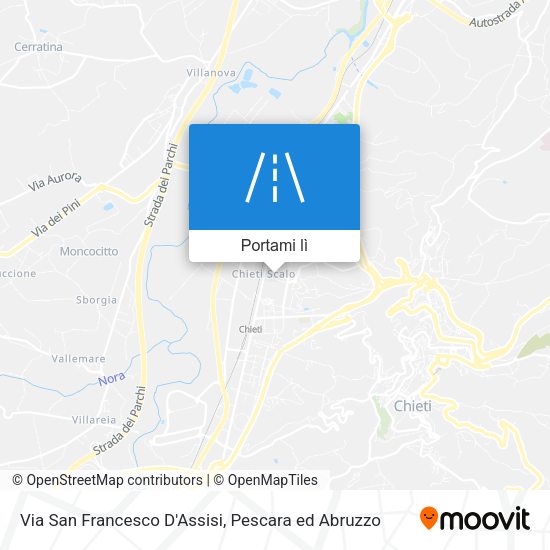 Mappa Via San Francesco D'Assisi