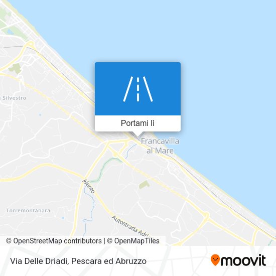 Mappa Via Delle Driadi