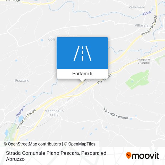 Mappa Strada Comunale Piano Pescara