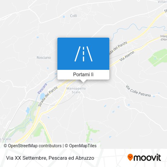 Mappa Via XX Settembre
