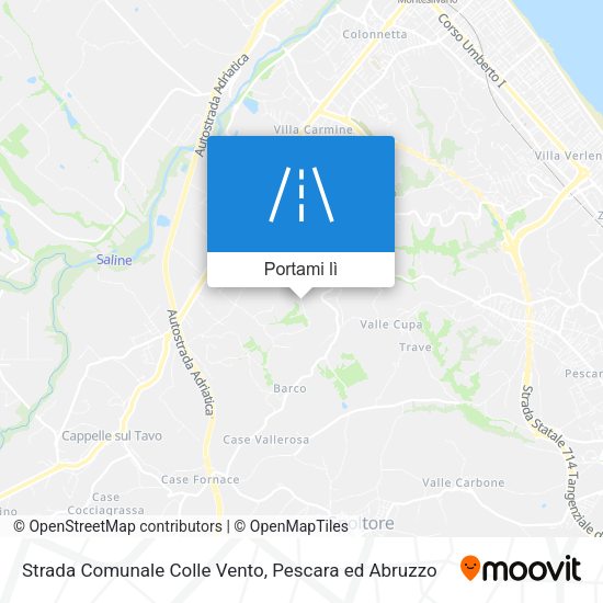 Mappa Strada Comunale Colle Vento