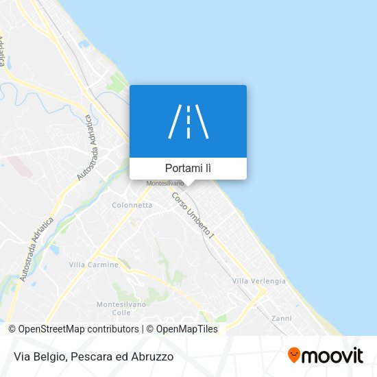 Mappa Via Belgio