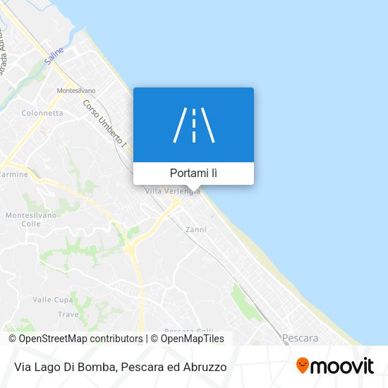 Mappa Via Lago Di Bomba