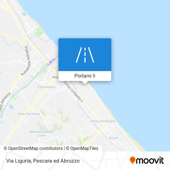 Mappa Via Liguria