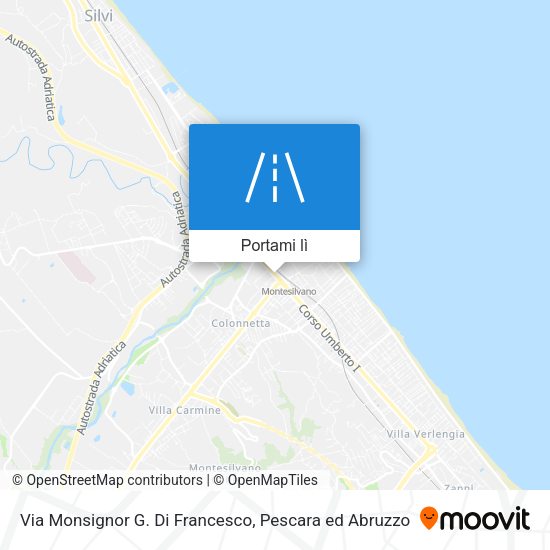 Mappa Via Monsignor G. Di Francesco