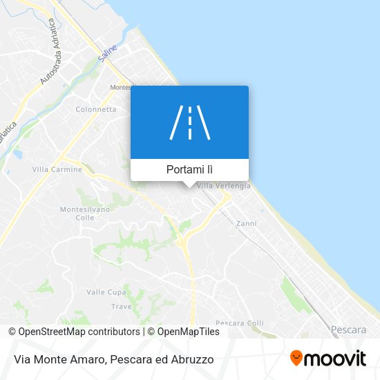 Mappa Via Monte Amaro