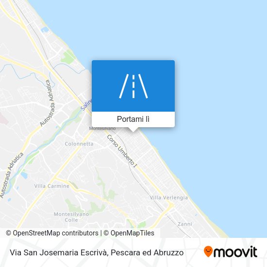 Mappa Via San Josemaria Escrivà