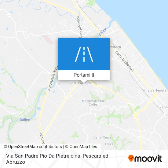 Mappa Via San Padre Pio Da Pietrelcina