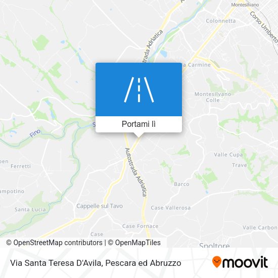 Mappa Via Santa Teresa D'Avila