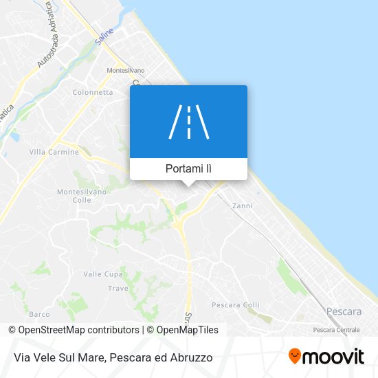 Mappa Via Vele Sul Mare