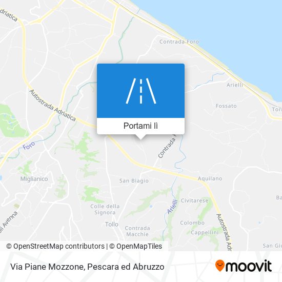 Mappa Via Piane Mozzone