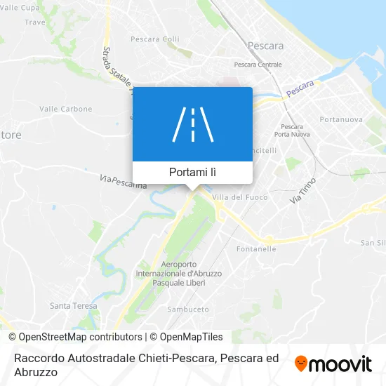 Mappa Raccordo Autostradale Chieti-Pescara