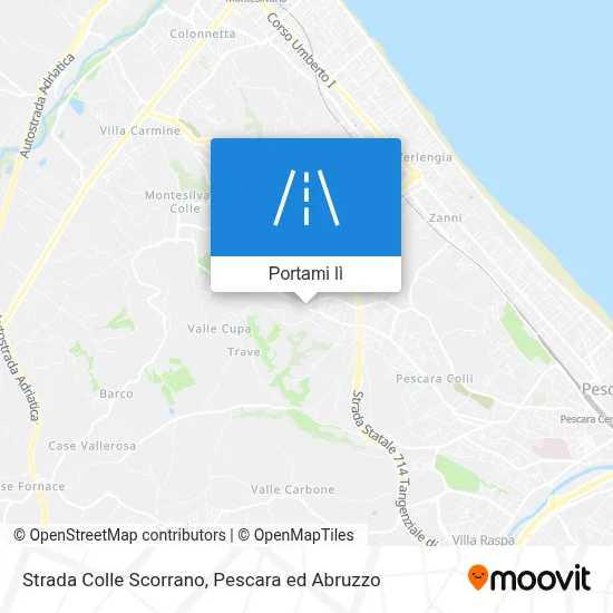 Mappa Strada Colle Scorrano