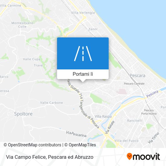 Mappa Via Campo Felice