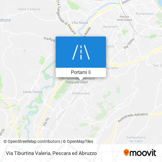 Mappa Via Tiburtina Valeria