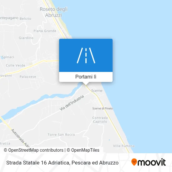 Mappa Strada Statale 16 Adriatica