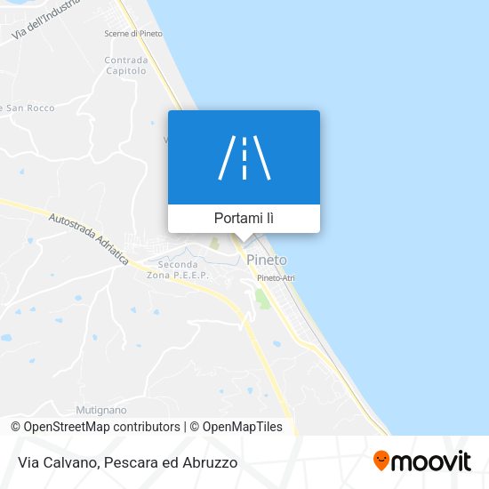 Mappa Via Calvano