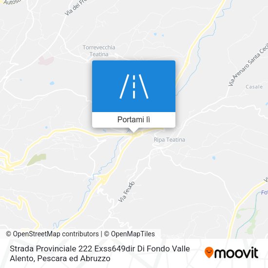 Mappa Strada Provinciale 222 Exss649dir Di Fondo Valle Alento