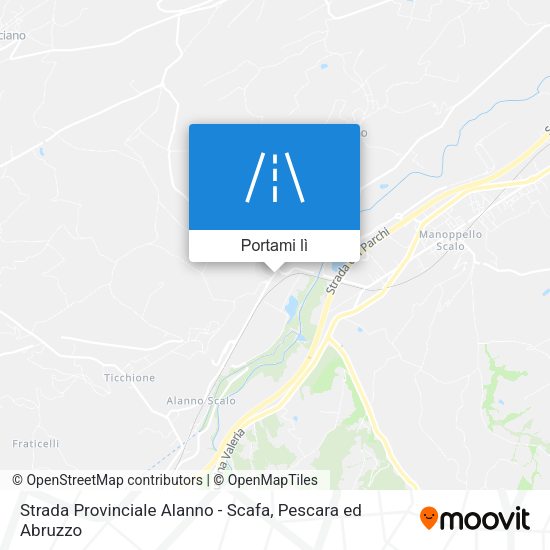 Mappa Strada Provinciale Alanno - Scafa