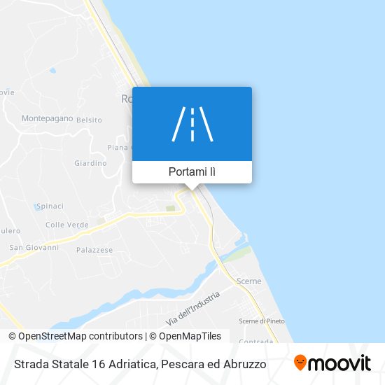 Mappa Strada Statale 16 Adriatica