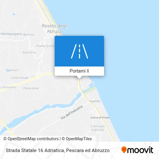 Mappa Strada Statale 16 Adriatica