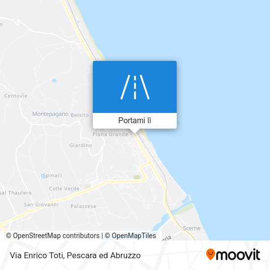 Mappa Via Enrico Toti