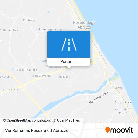 Mappa Via Romania